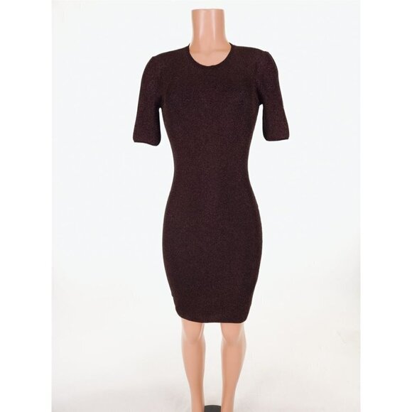 JUST CAVALLI L New Lurux Cocktail Evening Dress in Brown Metallic NWT - Picture 1 of 9